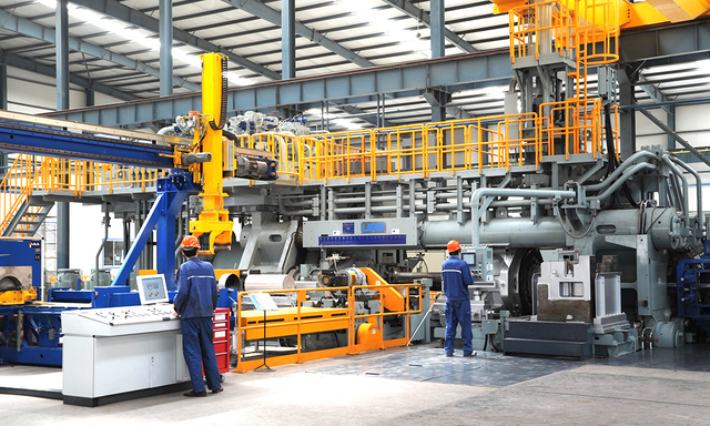 Large-scale aluminum extrusion and fabrication production line with quality control system